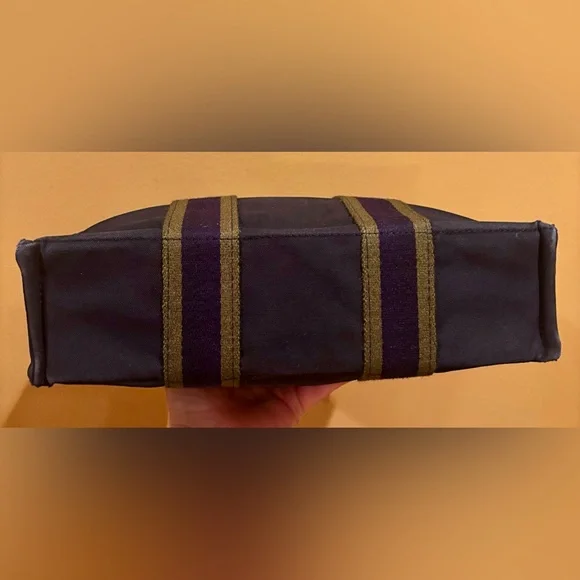 HERMES FOURRE TOUT PM TOTE BAG  
NAVY/GREEN - AUTHENTIC - Picture 5 of 7